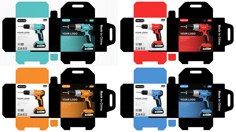Custom retail box designs for cordless power tools
