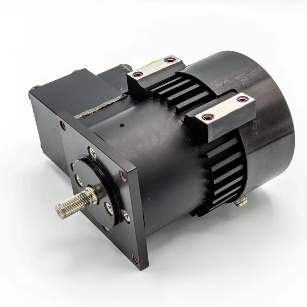 Dual-speed electric motor with gearbox
