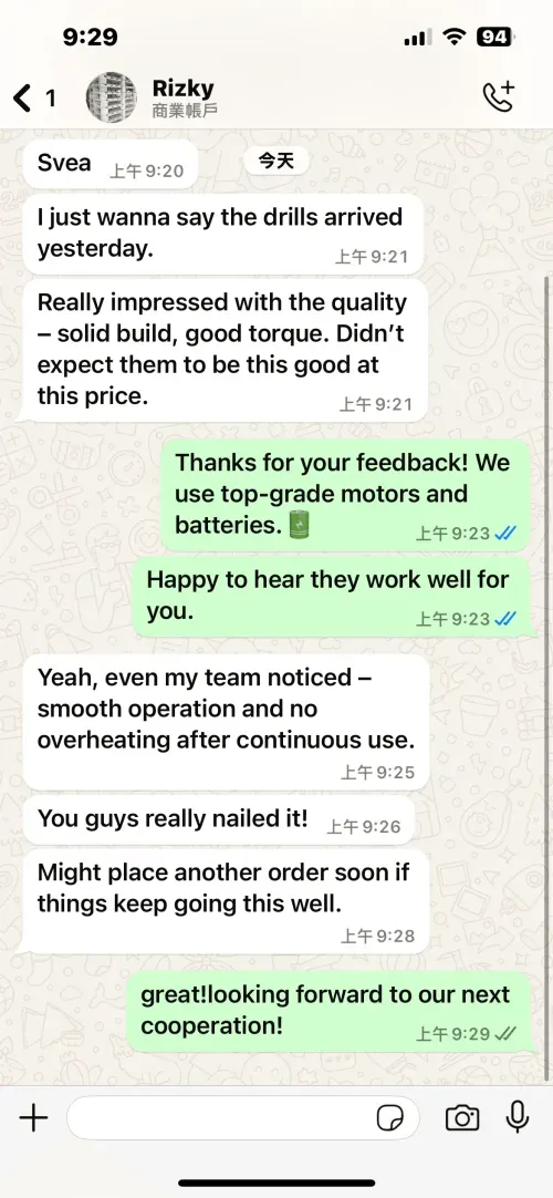 WhatsApp customer review about Tebowo product performance