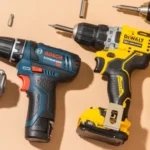 Cordless drills from Ridgid, Bosch, DeWalt and other brands