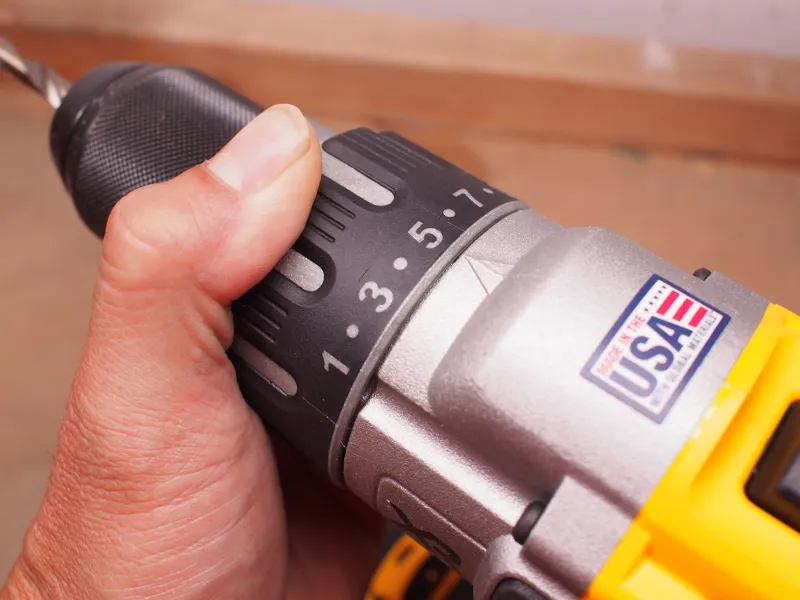 Mode and clutch controls on a drill