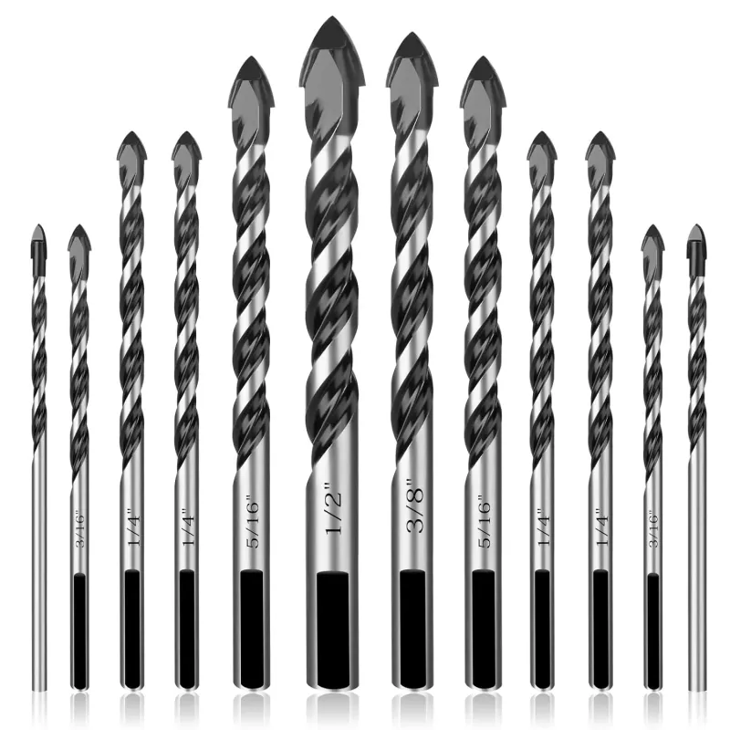 Masonry bits in several diameters and lengths