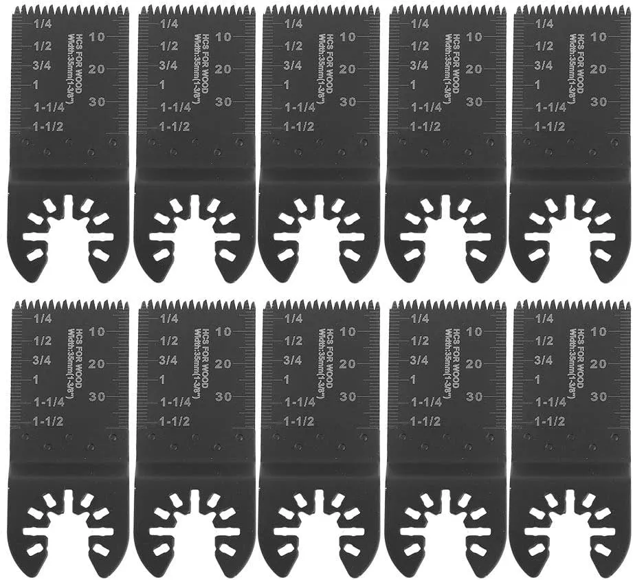 Set of oscillating multi-tool plunge-cut blades