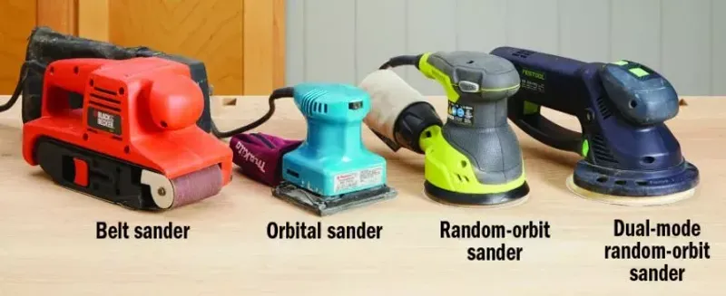 Belt, orbital, random-orbit and dual-mode sander designs