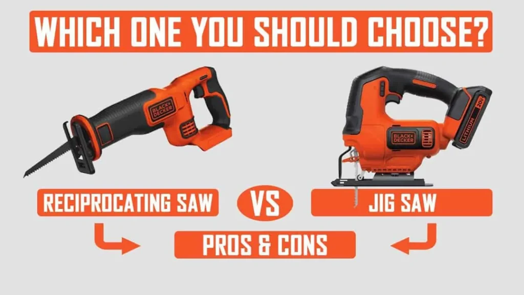 Reciprocating saw and jigsaw comparison with pros and cons