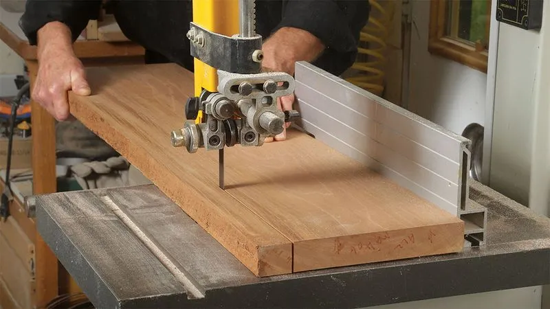 Scroll saw used for detailed wood cutting